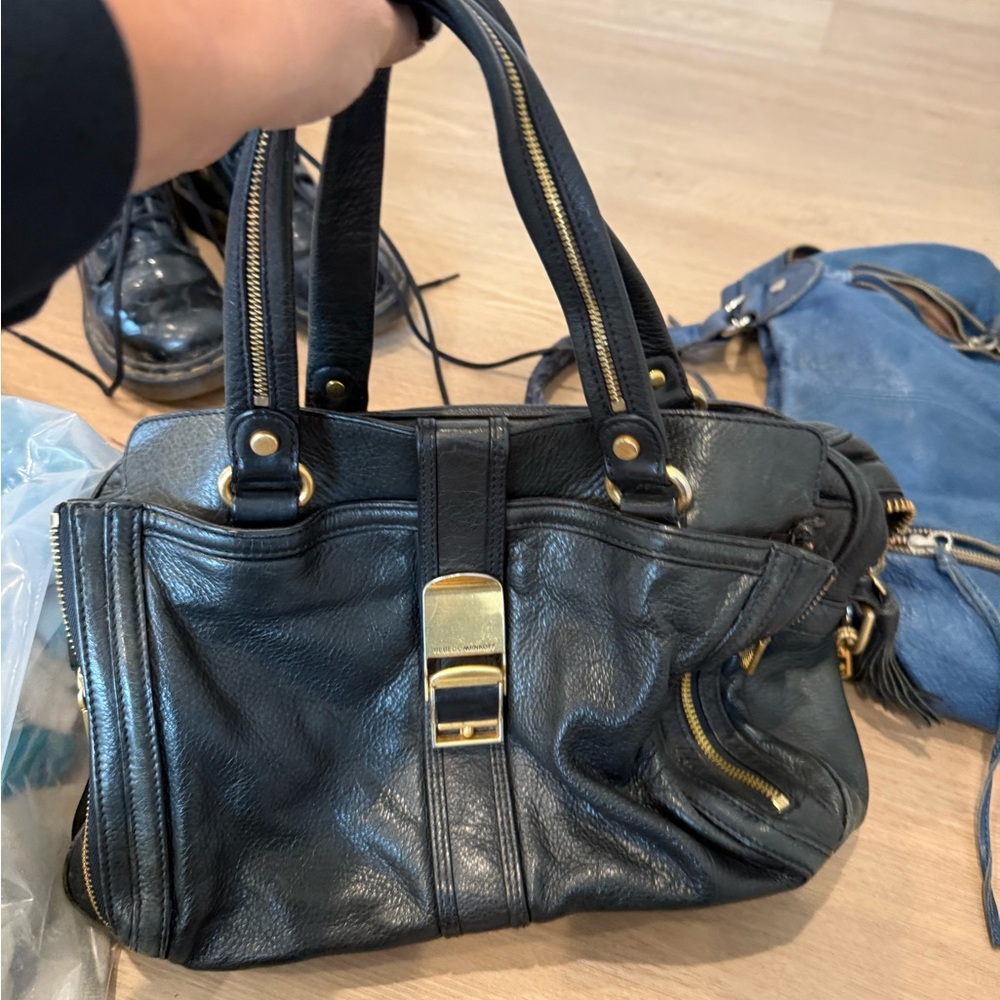 Black Leather Handbag Rebecca Minkoff